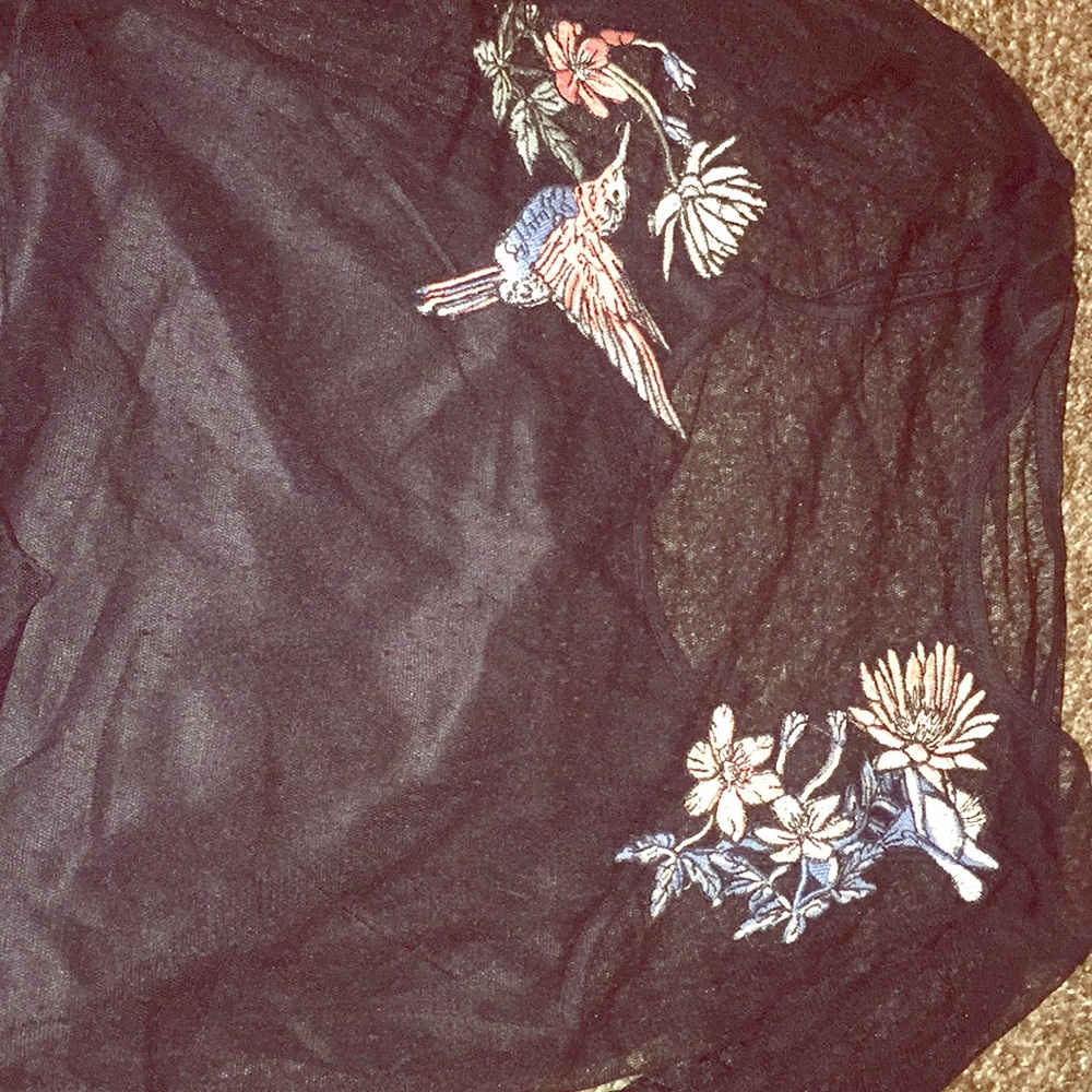 Medium sized rue21 semi see through top 👀
